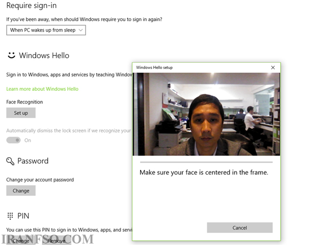 روش های فعالسازی Windows Hello Face