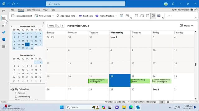 تقویم و مدیریتOUTLOOK