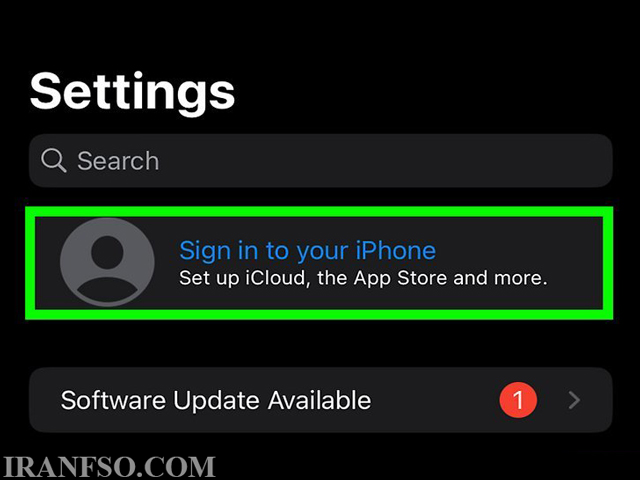 Sign in to your iPhone