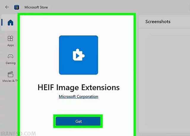 نصب افزونهHEIF-Image-Extensions