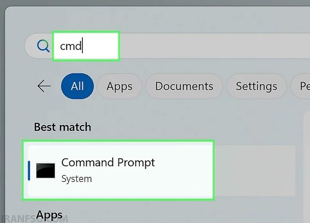 باز کردن Command Prompt