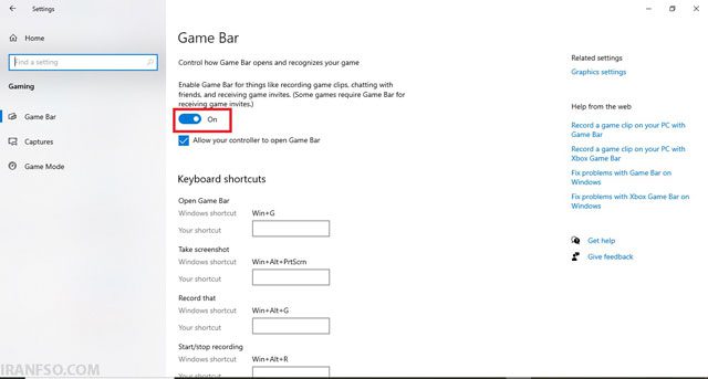 فعال‌سازی Game Mode