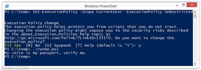 تنظیم Execution Policy