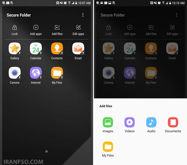 فضای ایمن برای اطلاعات حساسSecure-Folder