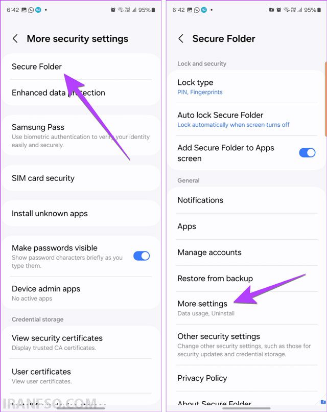 حذف Secure Folder2