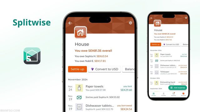 پشتیبانی از ارزهای مختلفsplitwise supports different currencies