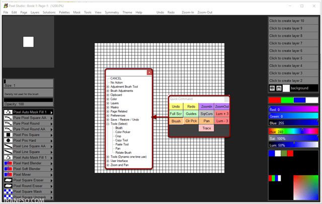 ابزارهای پیشرفته برای طراحی پیکسلیPixel-Studio