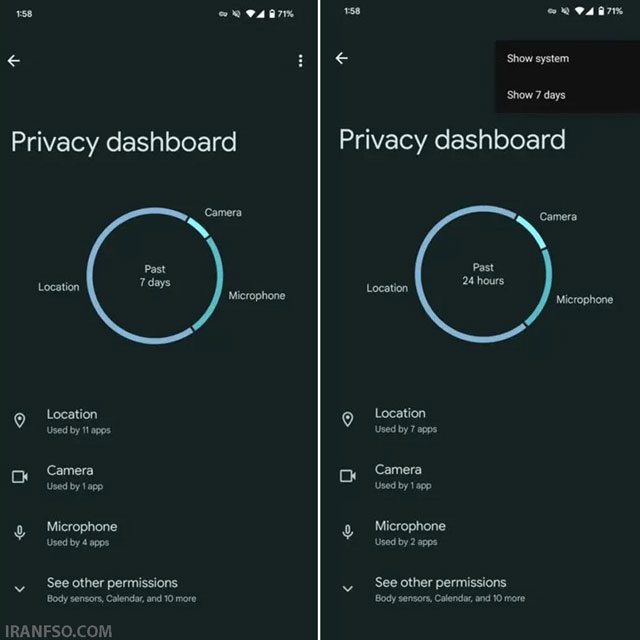 امنیت و حریم خصوصی پیشرفتهAndroid 15