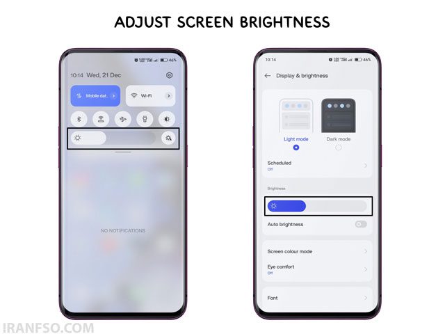 تنظیم روشناییmobile-screen