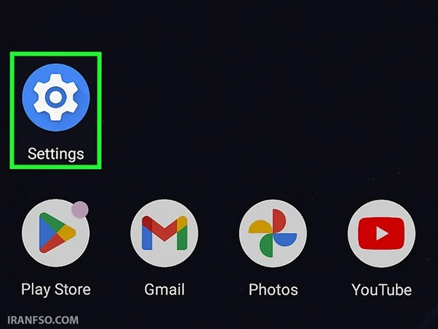 به تنظیمات (Settings) گوشی بروید.