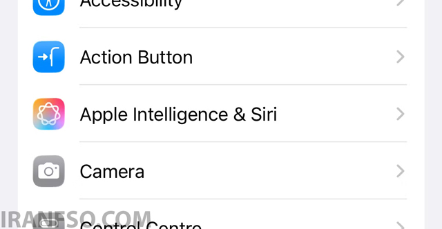 گزینه Apple Intelligence & Siri را انتخاب کنید.