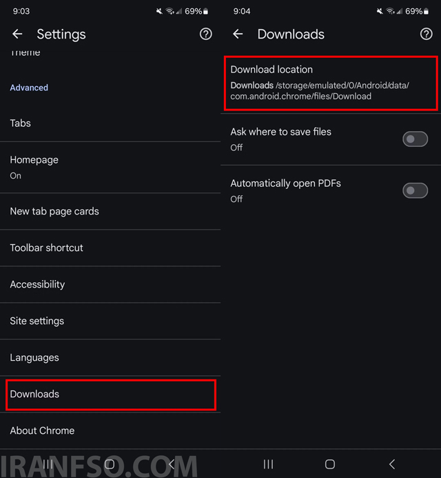 تغییر محل ذخیره دانلودها در مرورگر Chrome