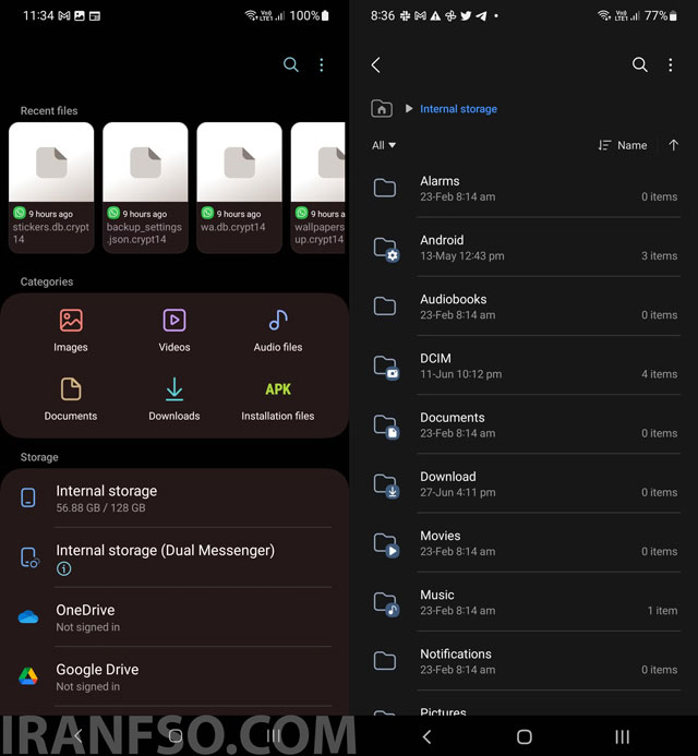 Samsung My Files | فایل منیجری فراتر از Google Files