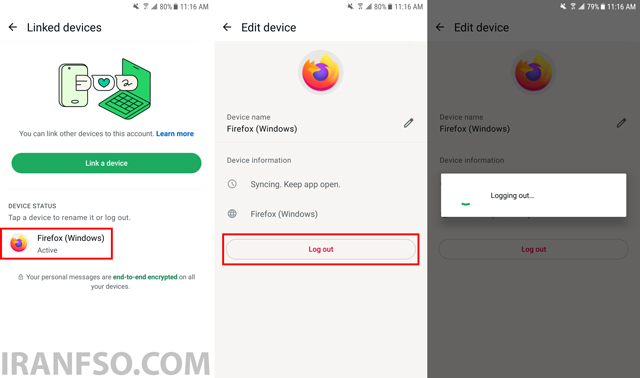 چگونه دستگاه ناشناس را از واتساپ خارج کنیم؟