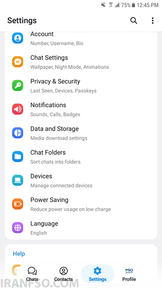 وارد Settings شوید.