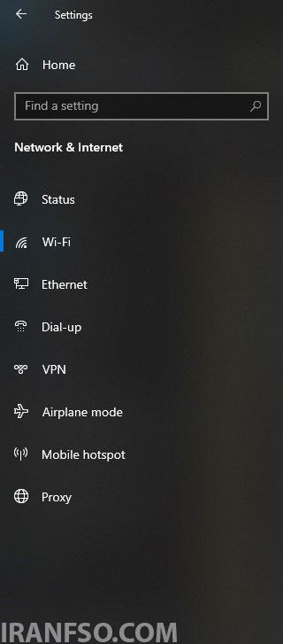 شبکه WiFi را انتخاب کنید.