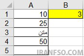 مثال تابع COUNT