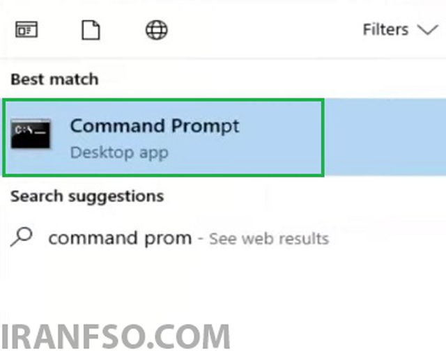 اجرای Command Prompt