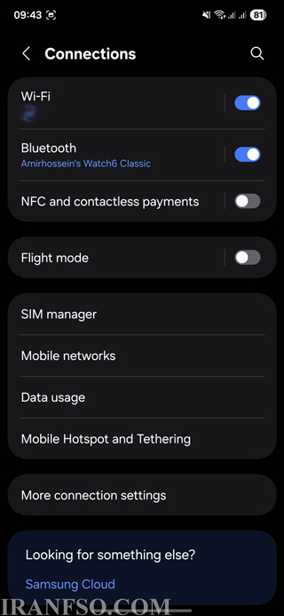 روی Wi-Fi بزنید.