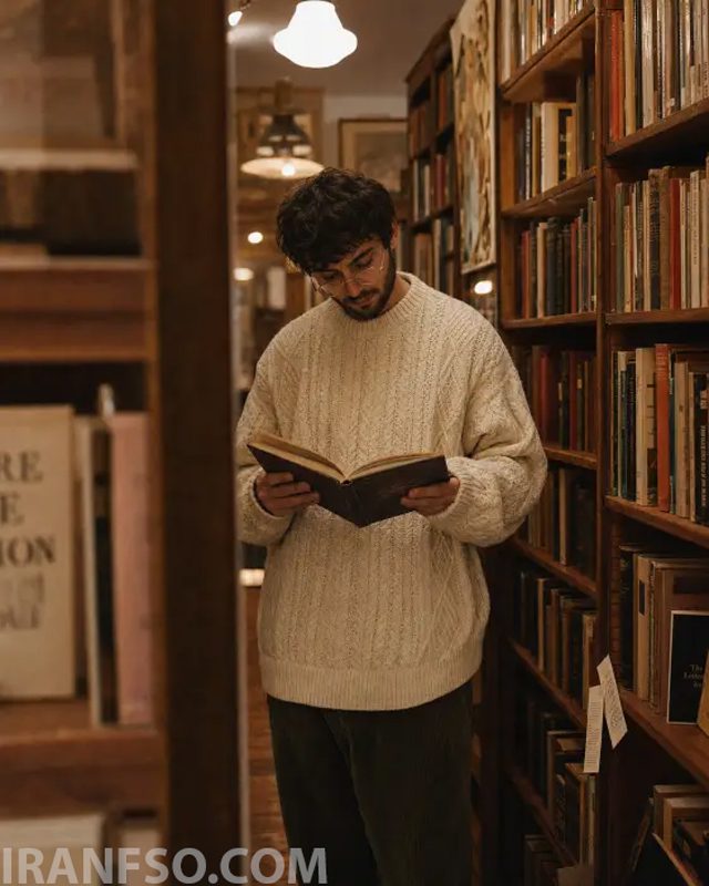 گشتوگذار در کتابفروشی با بافت گشاد