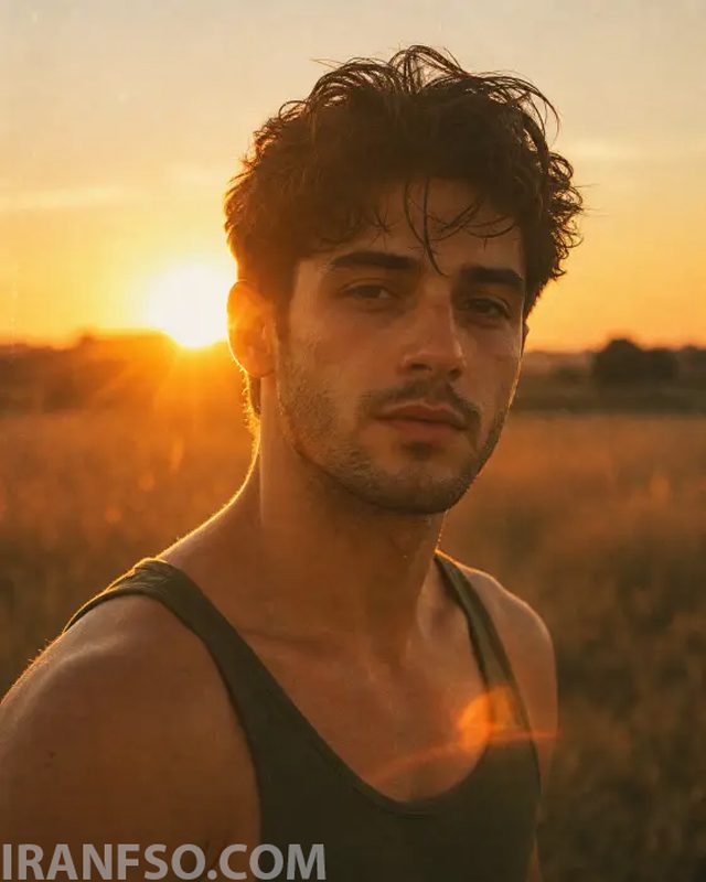 پرتره ساعت طلایی با ریش کوتاه
