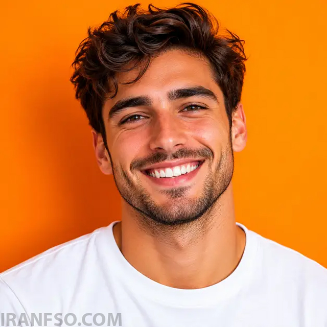 پرترهی نارنجی پرانرژی (Bright Orange Pop Portrait)