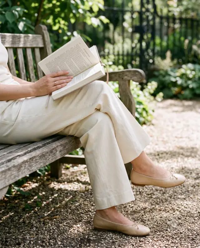 Ballet Flats and a Book in the Park