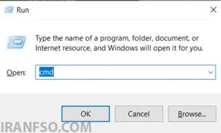 اجرای Command Prompt در ویندوز