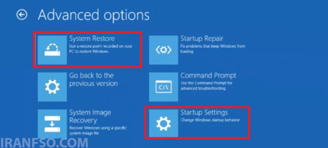 استفاده از System Restore