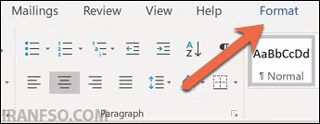 تب Shape Format یا Format