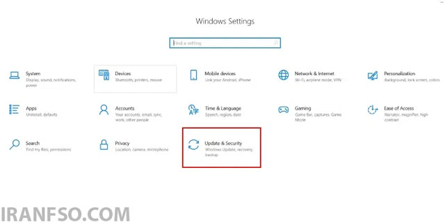 بروزرسانی از طریق Windows Update