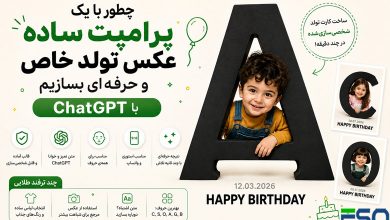 آموزش ساخت عکس تولد با حرف اول اسم در ChatGPT (پرامپت رایگان + مثال‌های واقعی)