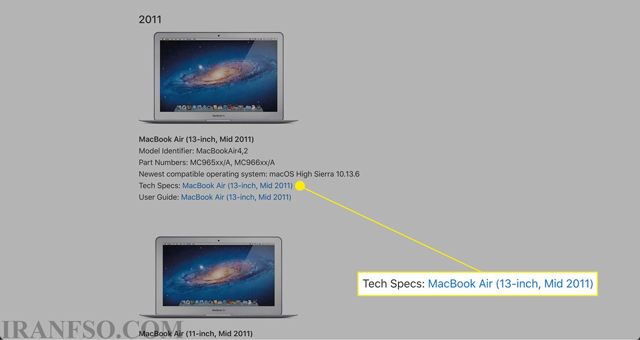 وارد بخش Technical Specifications شوید.