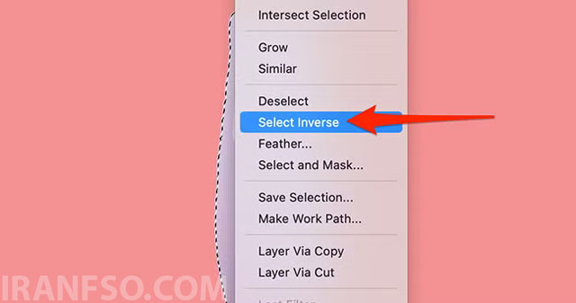 برعکس کردن انتخاب (Select Inverse)