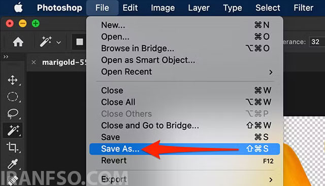 File > Save As