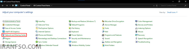 Network and Sharing Center
