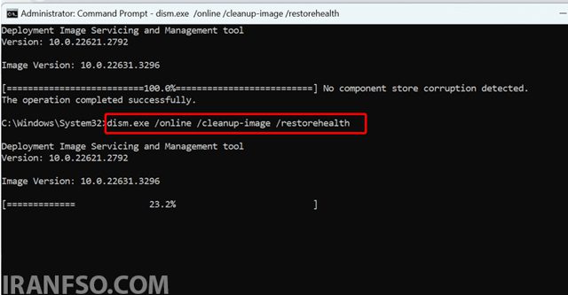 dism.exe /online /cleanup-image /restorehealth