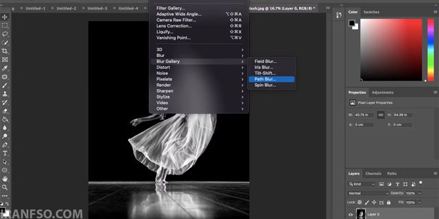 وارد بخش Blur Gallery شوید