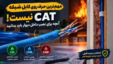 مهم‌ترین حرف روی کابل شبکه داخل دیوار، CAT نیست! نکته‌ای که بیشتر افراد نادیده می‌گیرند