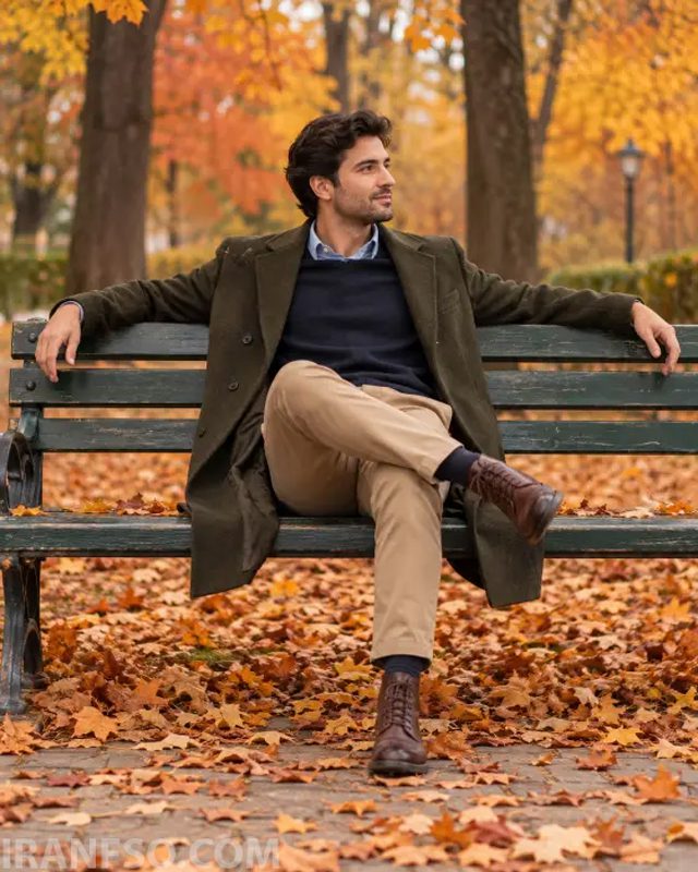 پرامپت سوم؛ ژست کلاسیک روی نیمکت پارک