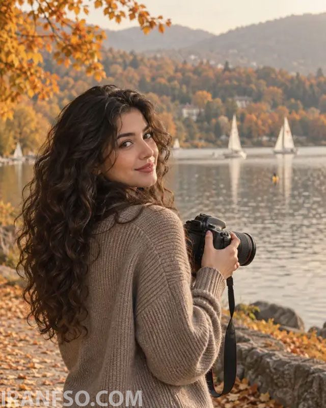 عکاس کنار دریاچه؛ ثبت یک لحظه طبیعی و واقعی
