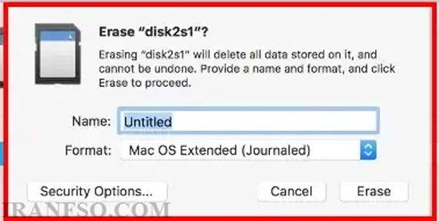 فرمت کردن فلش USB با Disk Utility