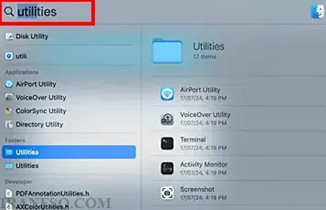وارد Disk Utility شوید.