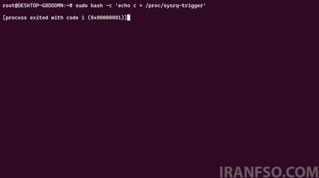 Kernel Panic؛ دستور کرش کردن فوری لینوکس