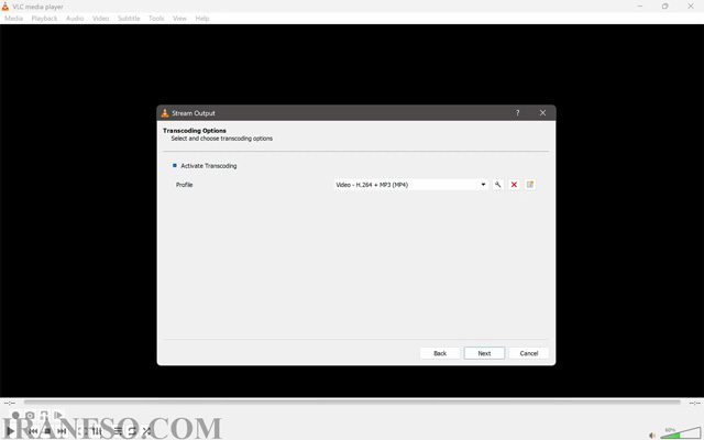 در این قسمت گزینه Activate Transcoding را فعال کنید.