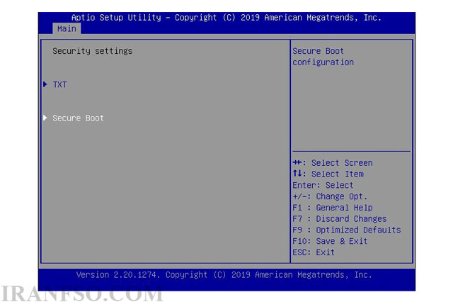 گزینه Secure Boot را پیدا کنید