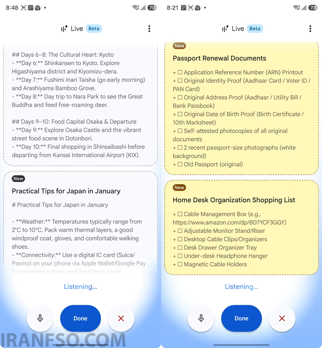 Gemini Live؛ تعامل زنده با هوش مصنوعی برای افزایش بهرهوری