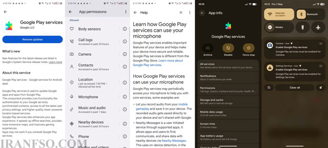 سرویسهای Google Play همیشه در حال فعالیت هستند