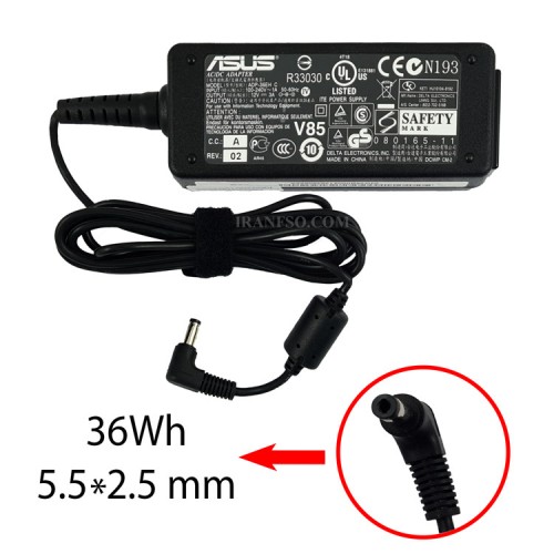 آداپتور لپ تاپ ایسوس 12V 3A اورجینال