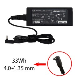 آداپتور لپ تاپ ایسوس 19V 1.75A Gimo Plus زنبوکی سرفیش بزرگ 4*1.35mm